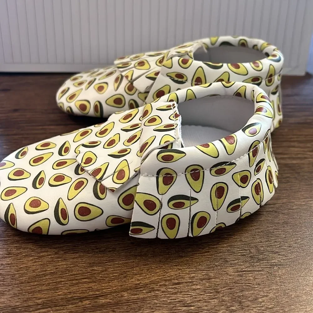Avocado Print Kids Moccasins